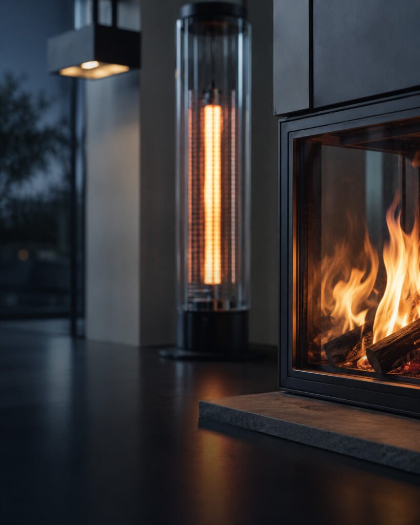 Tinted & Printed Fireplace Glass